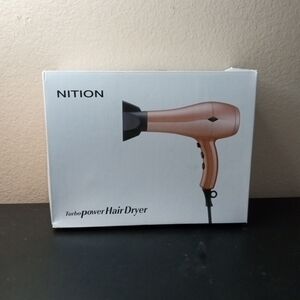 NEW IN BOX NITION Negative Ions Turbo Power Hair Dryer.